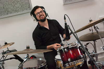 Joe Taylor playing drums